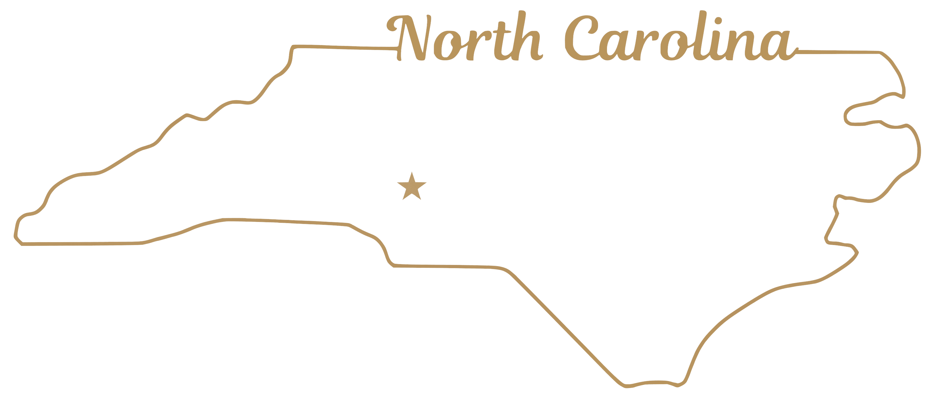 Stylized map of North Carolina